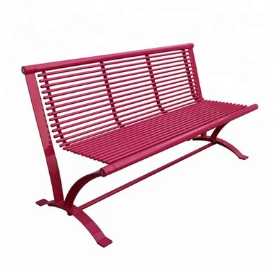 Powder Coated Steel Exterior Park Benches , Garden Bench 6ft Waterproof