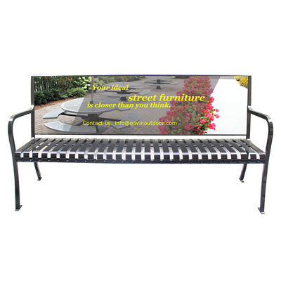 Decorative Advertising Customized Outdoor Furniture Bench For Public Garden Street