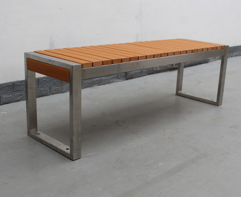 Backless Recycled Plastic Wood Garden Benches With 316 Stainless Steel Legs