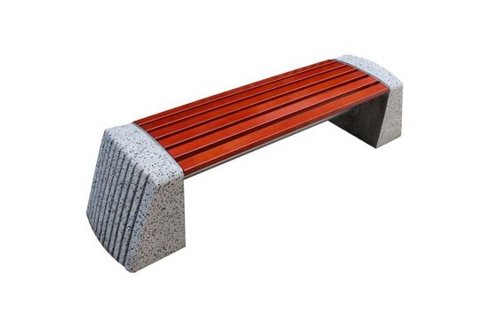 Modern Courtyard Outdoor Wooden Bench Furniture With Mild Steel Camphor Wood Material