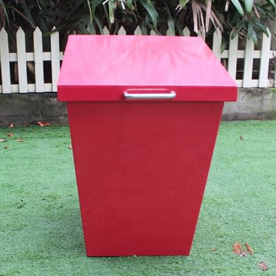 Curbside Wall Mounted Dog Waste Bin , Pet Waste Station Rectangular Shape