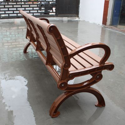 Traditional Rustic Garden Outdoor Wooden Bench With Recycle Composite Material