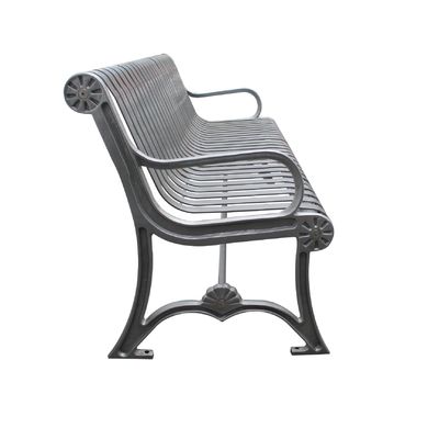 Outdoor Urban Metal Bench , Steel Patio Bench With Mild Steel Cast Iron Material