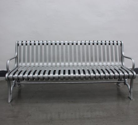Outdoor Urban Metal Bench , Steel Patio Bench With Mild Steel Cast Iron Material