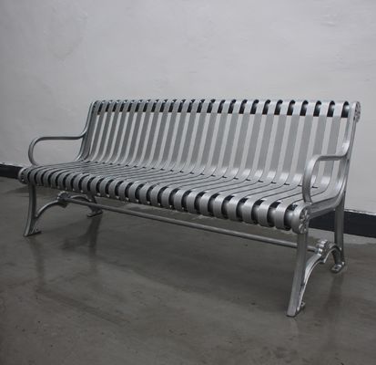 Outdoor Urban Metal Bench , Steel Patio Bench With Mild Steel Cast Iron Material