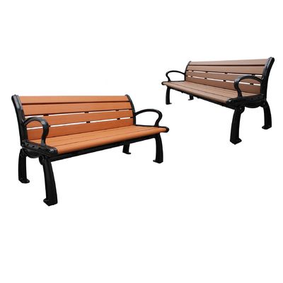 Waterproof Plastic Wooden Bench ,  Anti Rust Durable Wooden Garden Bench Seat