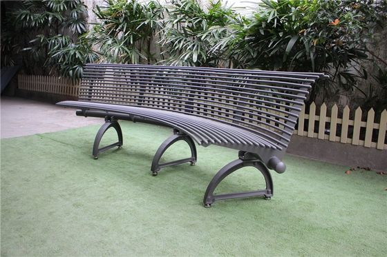 Custom Curved Outdoor Metal Benches For Bus Stop Park Street
