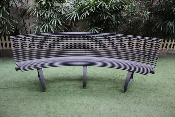 Custom Curved Outdoor Metal Benches For Bus Stop Park Street