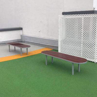 6 Feet Wooden Backless Garden Bench , Outdoor Furniture Wooden Bench For Tennis Court