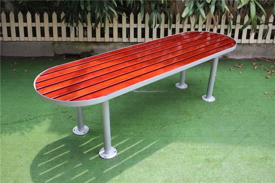 6 Feet Wooden Backless Garden Bench , Outdoor Furniture Wooden Bench For Tennis Court