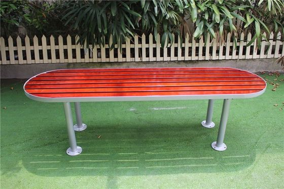 6 Feet Wooden Backless Garden Bench , Outdoor Furniture Wooden Bench For Tennis Court