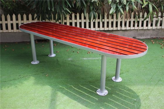 6 Feet Wooden Backless Garden Bench , Outdoor Furniture Wooden Bench For Tennis Court