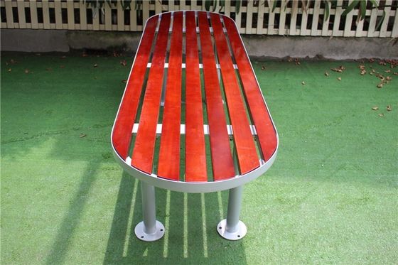6 Feet Wooden Backless Garden Bench , Outdoor Furniture Wooden Bench For Tennis Court