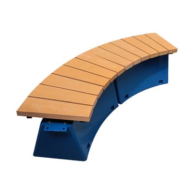 Curved Backless Outdoor Recycled Plastic Benches For Garden Tree