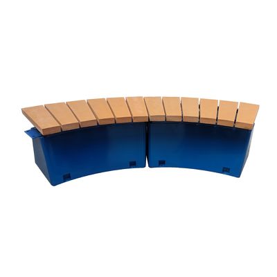 Curved Backless Outdoor Recycled Plastic Benches For Garden Tree