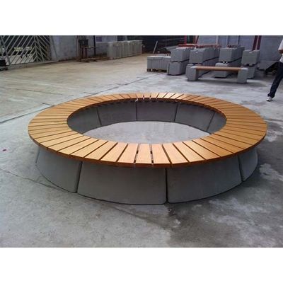Curved Backless Outdoor Recycled Plastic Benches For Garden Tree