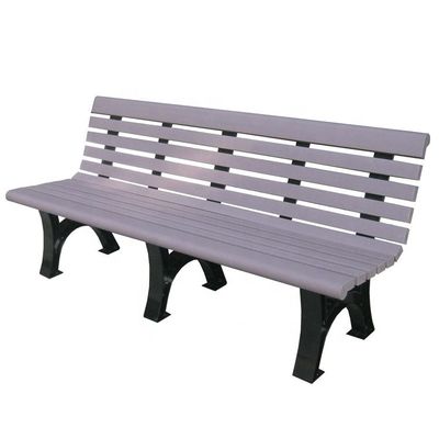 Eco Friendly Outdoor Wooden Bench , Rustic Garden Benches With Sandblast Zinc Spraying