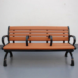 Leisure Plastic Wood Bench , Recycled Garden Bench With Two Dividers