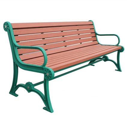 Recycled Plastic Patio Outdoor Garden Bench Seat Flange Surface Mounted Type