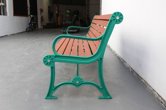 Recycled Plastic Patio Outdoor Garden Bench Seat Flange Surface Mounted Type