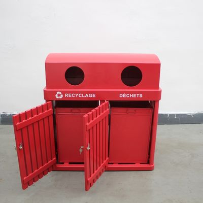Sustainable Mild Steel 120 Liter Garbage Can With Inner Bucket OEM ODM