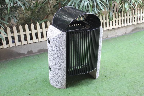 50 Litre Outside Outdoor Patio Trash Can With Sanding Zinc Spraying Finish