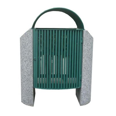 50 Litre Outside Outdoor Patio Trash Can With Sanding Zinc Spraying Finish