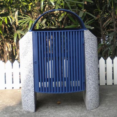 50 Litre Outside Outdoor Patio Trash Can With Sanding Zinc Spraying Finish