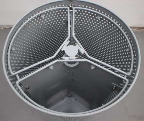 Perforated Metal Recycle Waste Bin , 3 Compartment Garbage Can For Patio Outdoor
