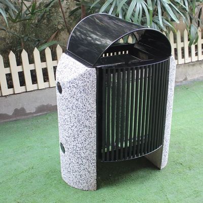 Rectangular Metal Outdoor Trash Cans 740 X 500 X 930mm Size For Garbage