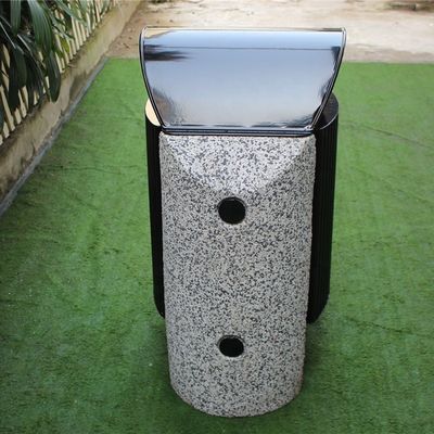 Rectangular Metal Outdoor Trash Cans 740 X 500 X 930mm Size For Garbage