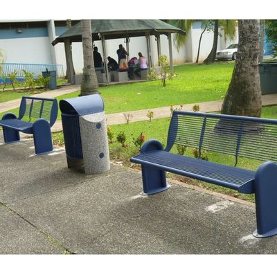 Rectangular Metal Outdoor Trash Cans 740 X 500 X 930mm Size For Garbage