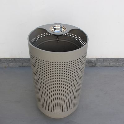 Outdoor Public 120l Garbage Can , Sustainable 32 Gallon Steel Trash Bins