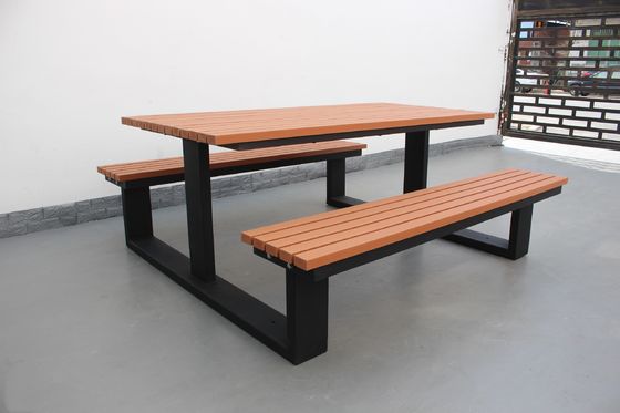 Recycled Plastic Wooden Picnic Table And Bench Set For Outdoor
