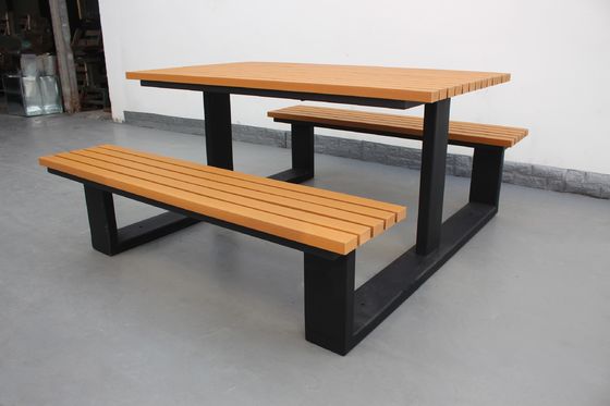 Recycled Plastic Wooden Picnic Table And Bench Set For Outdoor