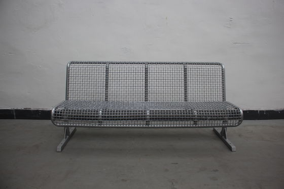 Street Park Outdoor Metal Benches Furniture With Back free standing
