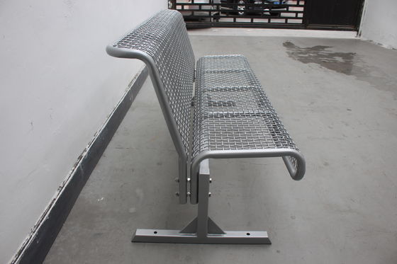 Street Park Outdoor Metal Benches Furniture With Back free standing
