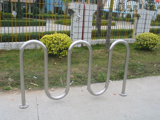 Surface Mounted Commercial Bike Racks 304 Stainless Steel Material