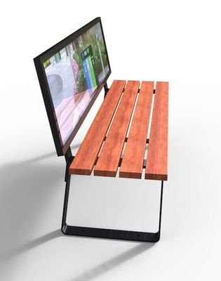 Wooden Advertising Bench Waterproof For Outdoor Garden Park