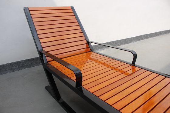 Custom Wooden Beach Lounge Chairs , Outdoor Swimming Pool Chair