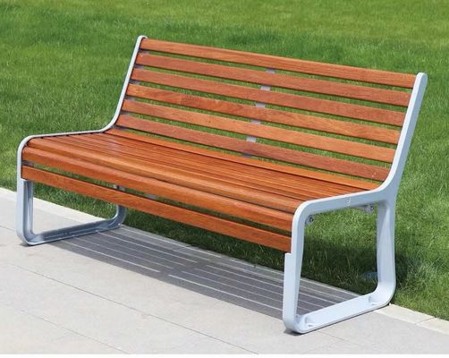 Outdoor Furniture Composite Wood Long Bench Seat Public Park Garden Patio Bench
