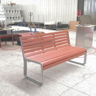 Outdoor Furniture Composite Wood Long Bench Seat Public Park Garden Patio Bench