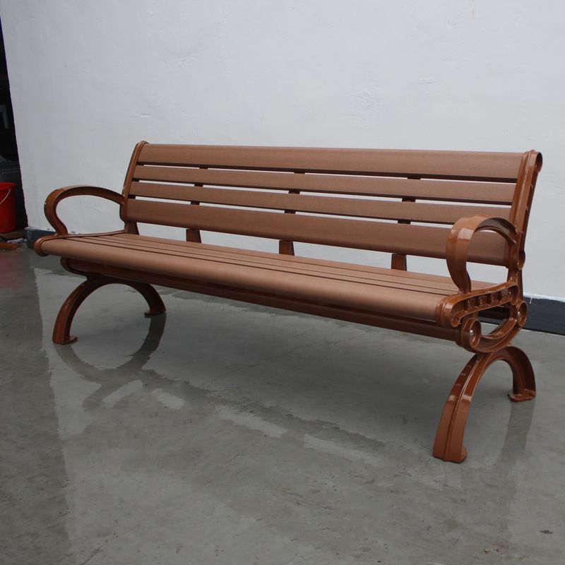 Traditional Rustic Garden Outdoor Wooden Bench With Recycle Composite Material